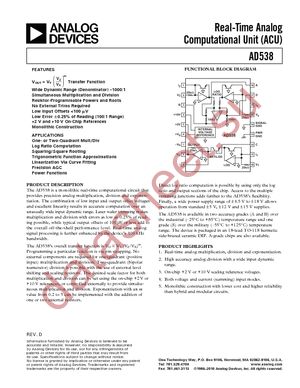 AD538BD datasheet  